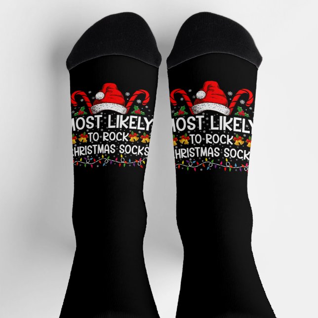 Chaussette Plus susceptible de déchirer Noël Chaussettes drôl (Haut)