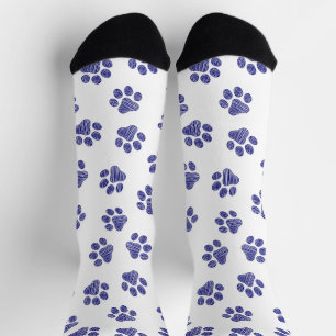 Chaussette Poches de Doodle, Paws de Chien, Paws Bleus de Mar