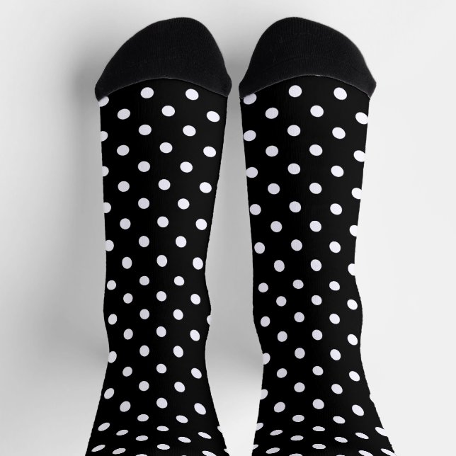 Chaussette Point Polka noir (Haut)