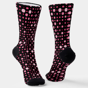 Chaussette Pointe Polka moderne 01.BG noir rose