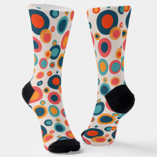 Chaussette Points Abstraits colorés