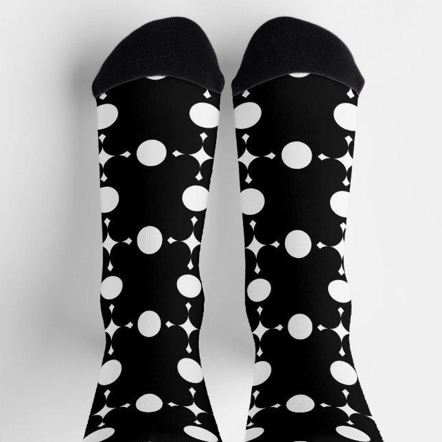 Chaussette Points blancs, Motif à pois, Pois, Pointillé (Haut)