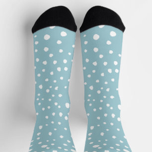 Chaussette Points Dalmatiens Bleus, Points Dalmatiens, Impres