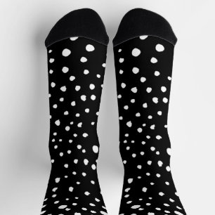 Chaussette Points dalmatiens, Zones dalmatiennes, Noir et Bla