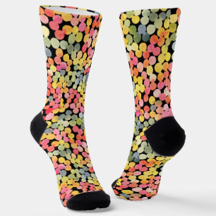 Chaussette Points d'aquarelle colorés Abstraits