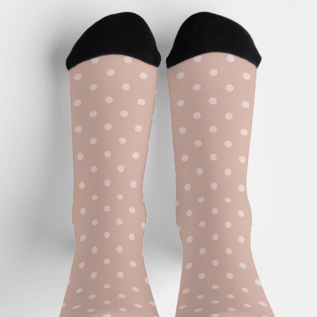 Chaussette Points de rougissement rose pâle (Haut)