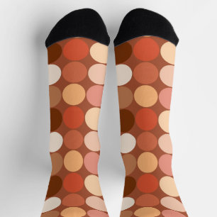 Chaussette Points géants du milieu du siècle, Chocolat Brown