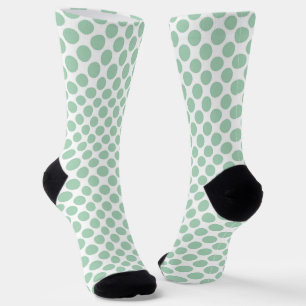 Chaussette Points verts blancs