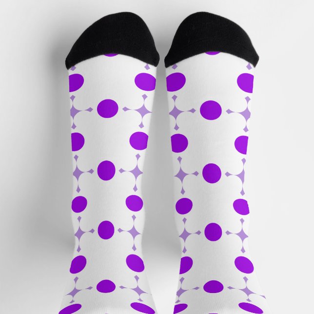 Chaussette Points violets, Motif à pois, Points, Pointillé (Haut)