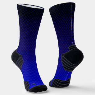 Chaussette Pois gris marine rayonnant imprimé abstrait