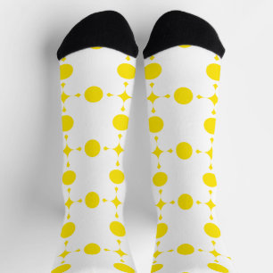 Chaussette Pois Jaunes, Motif Polka Dot, Points, Pots