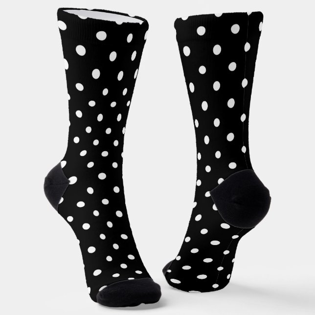 Chaussette Pois noirs et blancs (Angulaire)