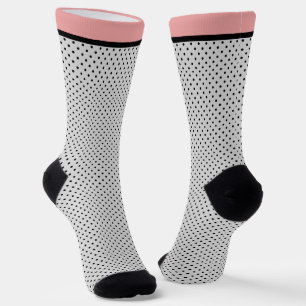 Chaussette Pois rose noir