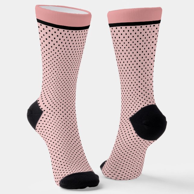 Chaussette Pois rose noir (Angulaire)