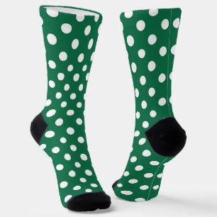 Chaussette pois verts, blancs et verts