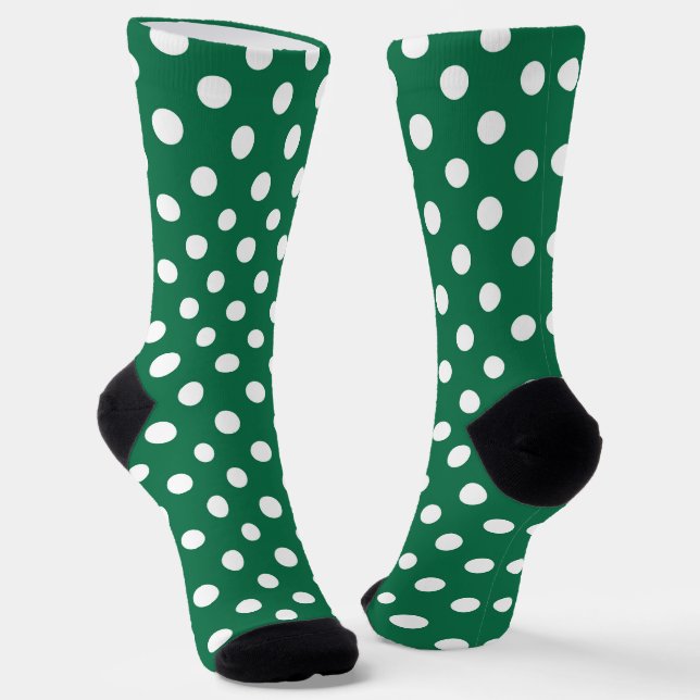 Chaussette pois verts, blancs et verts (Angulaire)