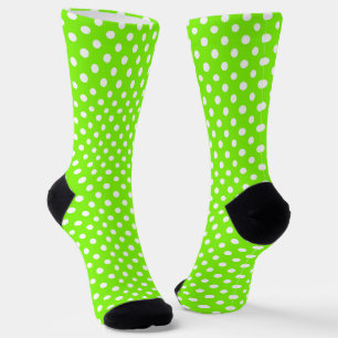 Chaussette pois verts, blancs et verts