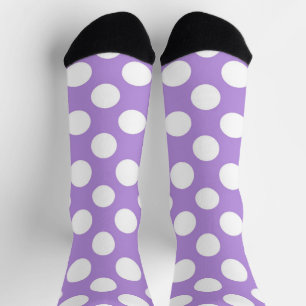 Chaussette Pois violets, Motif à points Polka, points, pointi