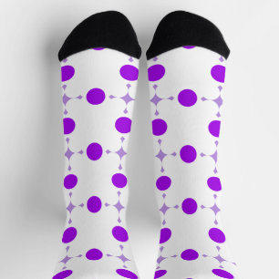 Chaussette Pois violets, Motif à points Polka, points, pointi