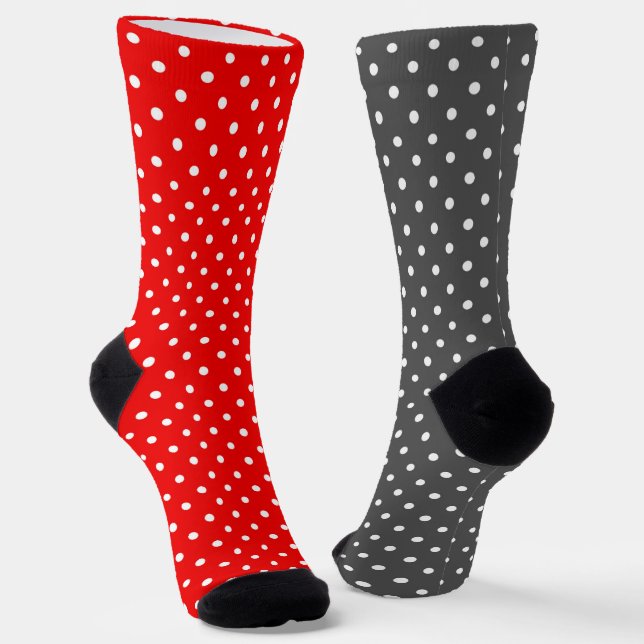 Chaussette Polka rouge do (Angulaire)