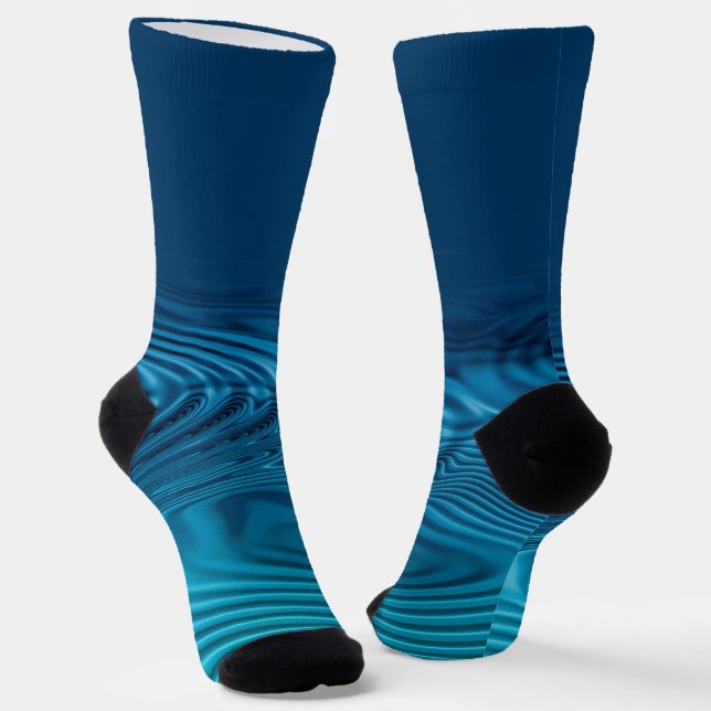 Chaussette Pommes bleu Aqua (Angulaire)