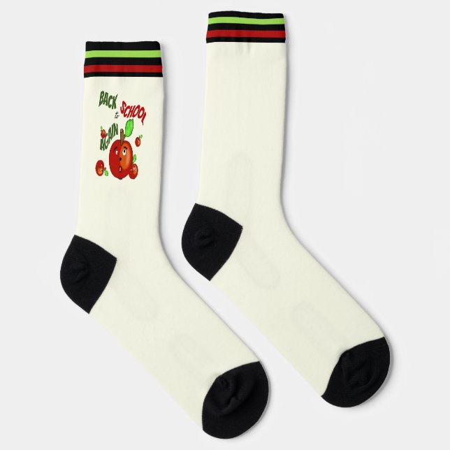 Chaussette Pommes rouges amusantes (Droite)