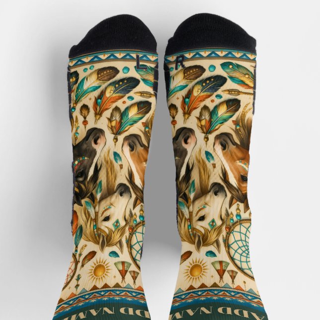 Chaussette Poneys attrape-rêves (Haut)