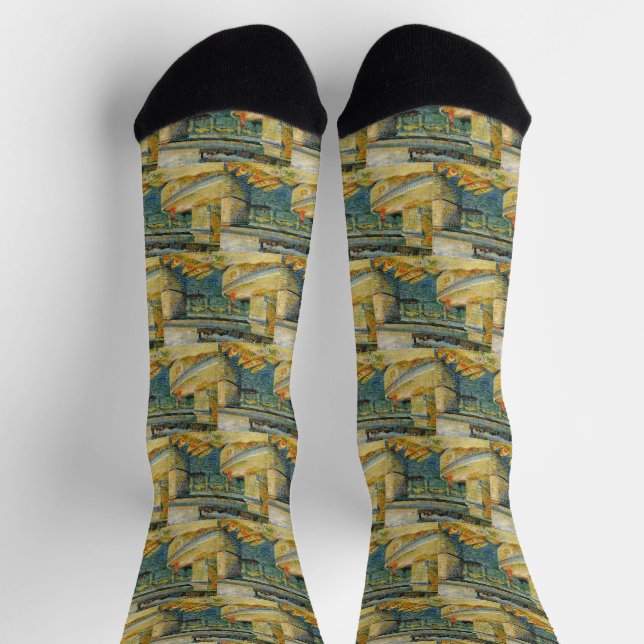 Chaussette Ponts sur la Seine par Vincent van Gogh (Haut)