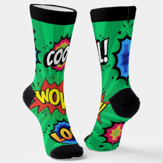 Chaussette Pop Art Comics Discours Bubbles