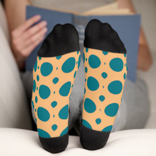 Chaussette Pop Art Pois Turquoises