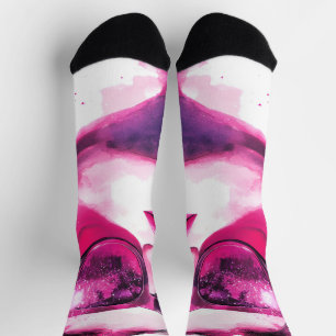 Chaussette Portrait de femme de mode chic aquarelle