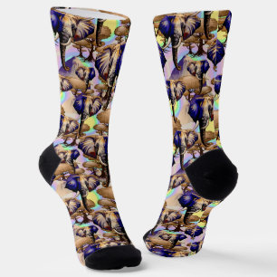 Chaussette Portrait surréaliste d'éléphant d'Afrique