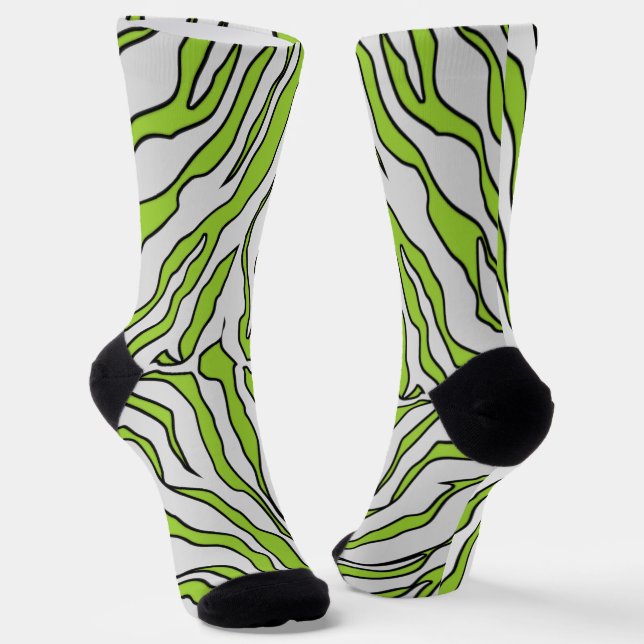 Chaussette Poster de animal De Tiges Jaunes Vert Et Blanc4 (Angulaire)