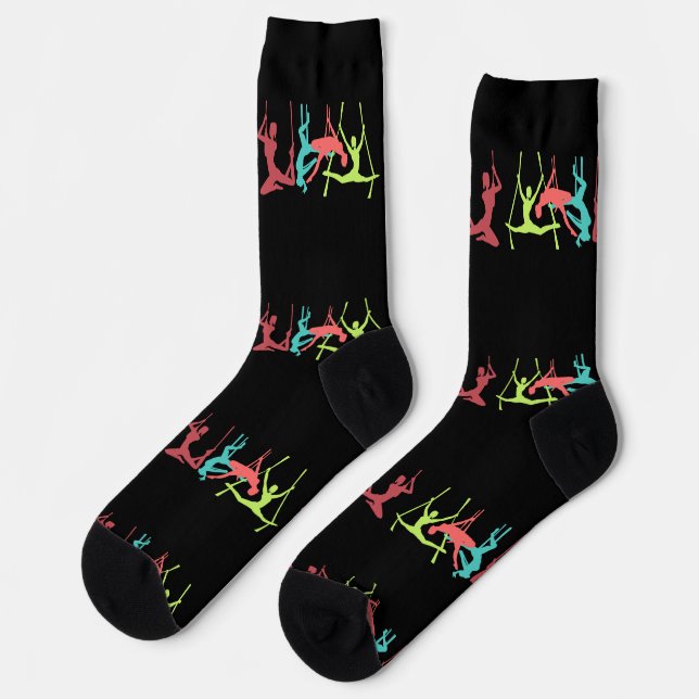 Chaussette Postures de fitness aérien Thunder_Cove (Gauche)