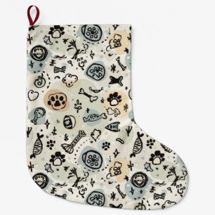 Chaussette pour animaux à motif abstrait d'hiver a