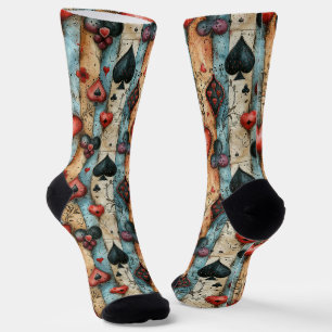 Chaussette Pour les amateurs de jeux de cartes. Jouer des sym