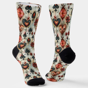 Chaussette Pour les amateurs de jeux de cartes. Jouer des sym