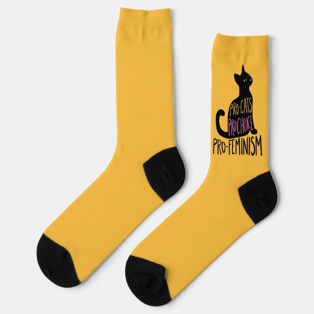 Chaussette Pour les chats Pour le choix Pour le féminisme (Gauche)