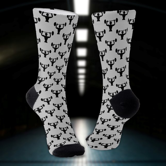 Chaussette PowerLifter homme fort motif - votre choix de coul (Créateur téléchargé)