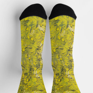 Chaussette Prairie de Van Gogh - Fleurs sauvages jaune vif