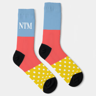 Chaussette Première combinaison et match Colors et Polka moti