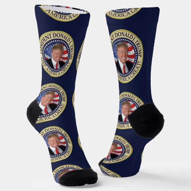 Chaussette Président Donald Trump Garder l'Amérique Grande (Angulaire)