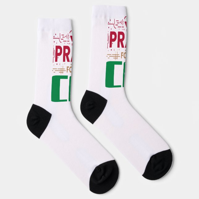 Chaussette Priez pour CA : Ensemble dans la prière pour CA (Droite)