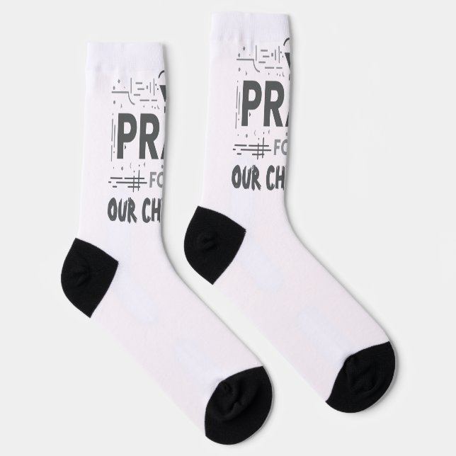 Chaussette Priez Pour Nos Enfants (Droite)