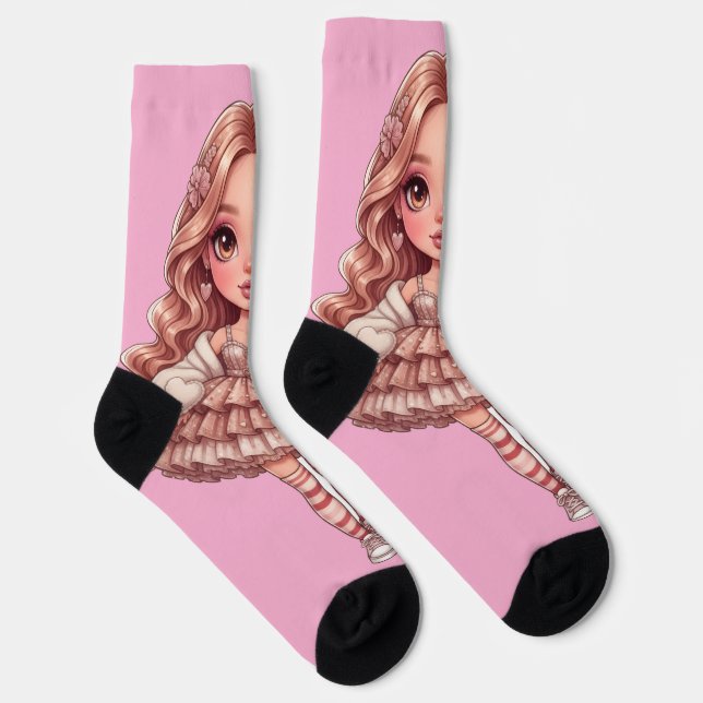 Chaussette princesse de cœur dall (Droite)