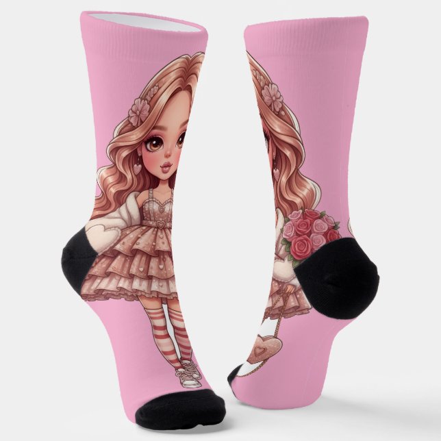 Chaussette princesse de cœur dall (Angulaire)