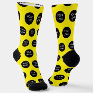 Chaussette Professionnel Personnalisé Logo Entreprise Jaune E