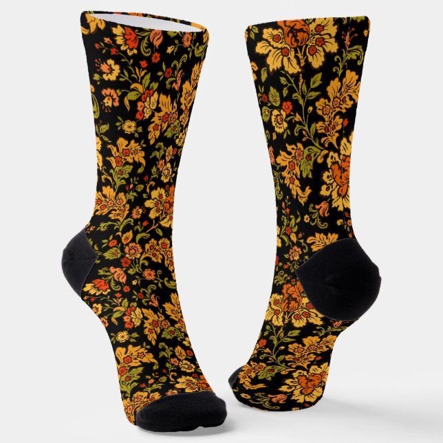 Chaussette Puissance des fleurs jaunes (Angulaire)