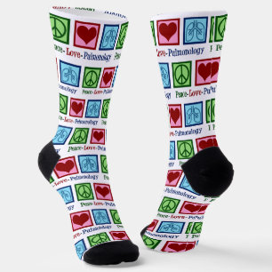 Chaussette Pulmonologue personnalisable Peace Love