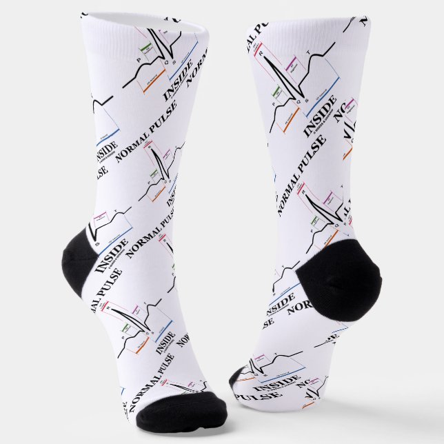 Chaussette Pulse normale Inside Heartbeat Electrocardiogram (Angulaire)